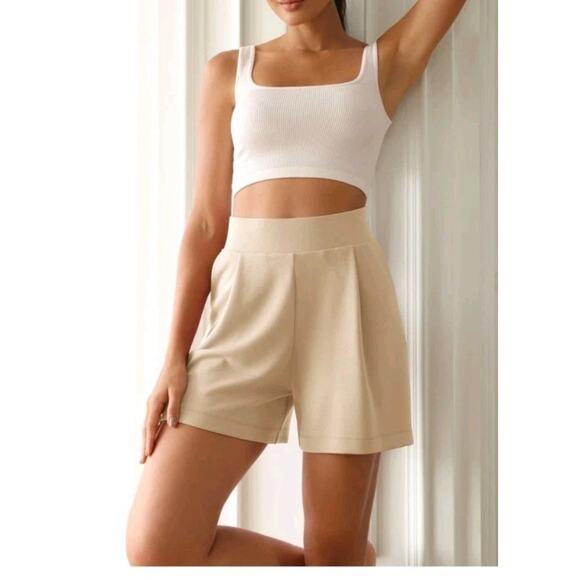 Ododos Shorts Womens S Ivory Soft Model Stretch Bermuda Athleisure‎ Loungewear - Picture 1 of 11